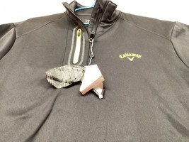CALLAWAY Opti-Shield 1/4-Zip Golf Pullover Sweatshirt Men&#39;s Medium Pockets NWT - £20.69 GBP
