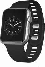 Sport Band - Silicone sport Band for Apple Watch 38mm - Black - WESC03801 - $7.88