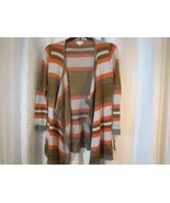 NWT Maison Jules Long Open Cardigan Sweater Striped Sz Med Org $89.50 - €6,56 EUR