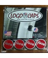 Logo Caps Red FOCUS Logo Tire Air Valve Cover Caps - Brushed Aluminum Fi... - $11.84 CAD