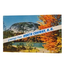 Postcard Greetings From North Conway New Hampshire White Horse Ledge Echo Lake - £5.44 GBP