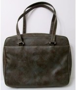 Buxton 16” Briefcase Handbag Tote Faux Tooled Leather Brown Teal - £16.73 GBP