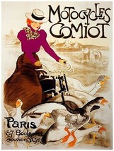 Poster Decor.Home Room Interior design.French Motorcycle Comiot Geese.10619 - £13.63 GBP+