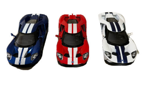 KiNSMART 2017 Ford GT 1:38 Scale Die Cast Model - Silver Super Car With Opening Doors