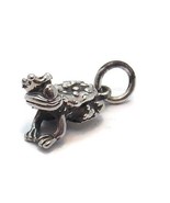 Frog Prince Pendant Charm .925 Sterling Silver - £15.79 GBP