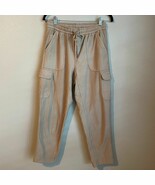 Athleta Farallon Cargo Crop Size 2 Pants Sand Beige Relax Travel Vacation - $626.39 MXN