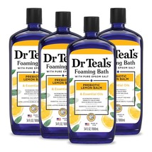 Dr Teal&#39;s Foaming Bath with Pure Epsom Salt, Prebiotic Lemon Balm &amp; Esse... - £51.15 GBP