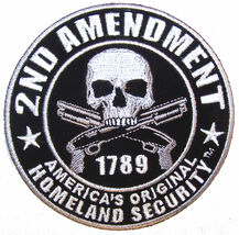 HOMELAND SECURITY EMBRODIERED PATCH P5950 biker new 2nd AMENDMENT GUNS S... - $8.12