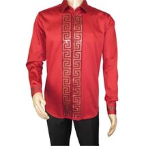 Men CEREMONIA Turkey Shirt 100% Cotton Fancy Rhine Stones #TSV 52 Slim Fit image 2