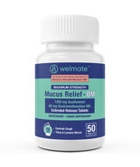 WELMATE Maximum Strength Mucus Relief DM - 1200mg Guaifenesin &amp; 60mg DXM... - £27.49 GBP