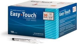 Easy Touch U-100, 30G, 5/16” 8mm, 1cc, ( BOX OF 100 TOTAL), FAST FREE SH... - £23.97 GBP