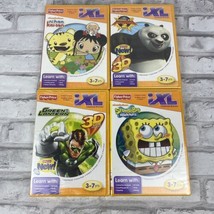 Fisher Price iXL Learning System 4 Game Software Lot Green Lantern Spongebob  - $28.71