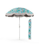 6.5 FT Beach Umbrella with Fringe Outdoor Tassel Umbrella with Push Butt... - $1,562.93 MXN