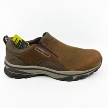 Skechers Ralcon Sorvino Dark Brown Mens Leather Slip On Shoes - £55.27 GBP