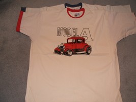 Model &quot;A&quot; Red Ford on a extra large Cream tee shirt  - $22.00