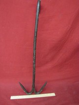 Antique Hand Forged Iron Double Gaff Meat Hook Barn Hook - £23.65 GBP