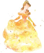 counted cross stitch pattern watercolor princess belle 158x189 stitches ... - $76.63 MXN