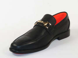 Men's TAYNO Shoes The Caprio L TAYNO leather Bit Loafer Black perforated image 3