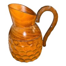 Wood Carved Pitcher Jug Brienz Switzerland by Jobin Thumbprint Pineapple... - $649.85 MXN