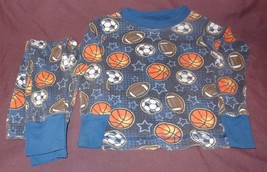 Sports Blue Two-Piece Pajamas Blue Size XS 4T / 5T  Steve Boys Football Soccer  - £11.92 GBP