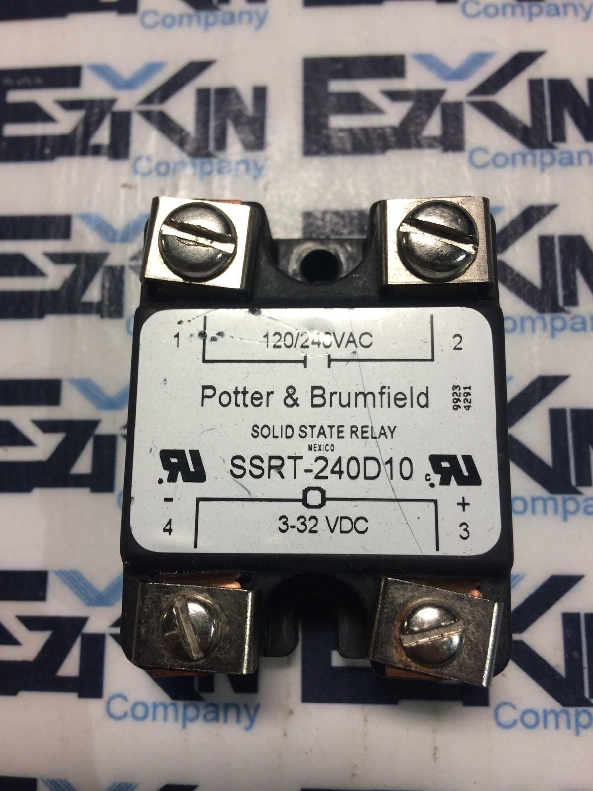 Potter&amp;Brumfield SSRT-240D10 Solid State Relay, In 120/240VAC  Out 3-32VDC  - $16.75
