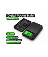 Digital Pocket Scale 1000g x 0.1g – Mini Precision Gram Scale with LCD - $12.99