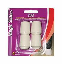 Magic Sliders Rubber Leg Tip White Round 3/4 in. W 4 pk Self Adhesive - $16.34