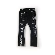 Smoke Rise Thrashed Black Distressed Graffiti Grunge Skinny Jeans Men&#39;s ... - $630.01 MXN