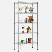 5 Tier 22L X 12W X 48H Pantry Shelves Adjustable Metal Shelves NSF Storage - $82.16