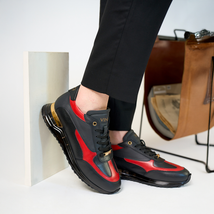 The Arda Black & Red Leather Men Sneaker image 6