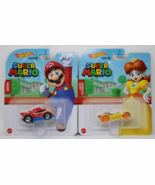 Hot Wheels Super Mario Character - Mario &amp; Princess Daisy Diecast 1:64 S... - $24.20 CAD