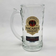 Bacardi Oakheart mug Spiced Rum Bat 12 Oz Glass Stein Glassware Barware Mancave - $4.97