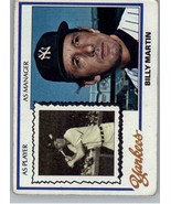 1978 Topps 721 Billy Martin  PR New York Yankees - $1.71 CAD