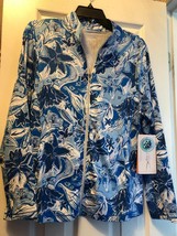 NWT Ladies GOTTEX Blue Lilly Golf Tennis Long Sleeve Jacket S M L & XL image 2