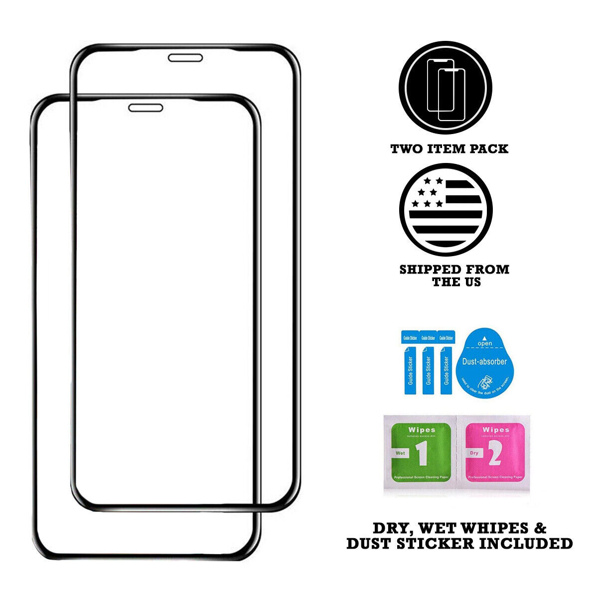 2-Pack Tempered Glass Screen Protector  iPhone 12, 12 Mini, 12 Pro, 12 P... - $7.49