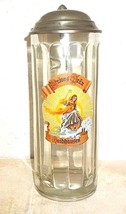 Unions Brau Haidhausen by Lowenbrau Munich lidded German Beer Glass Seidel - $24.95