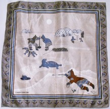 Skemo Canada Women&#39;s Scarf Canadian Native Inuit Scene By Tony &amp; Eleanor Paine - £26.33 GBP