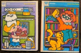 Lot of 2 Whitman Tray Frame Puzzle The Librarian and The Baker 1976 Vintage - $20.90