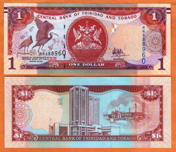 Trinidad &amp; Tobaco 2006 Unc 1 Dollar Banknote Paper Money Bill P- 46A(2) - £0.98 GBP