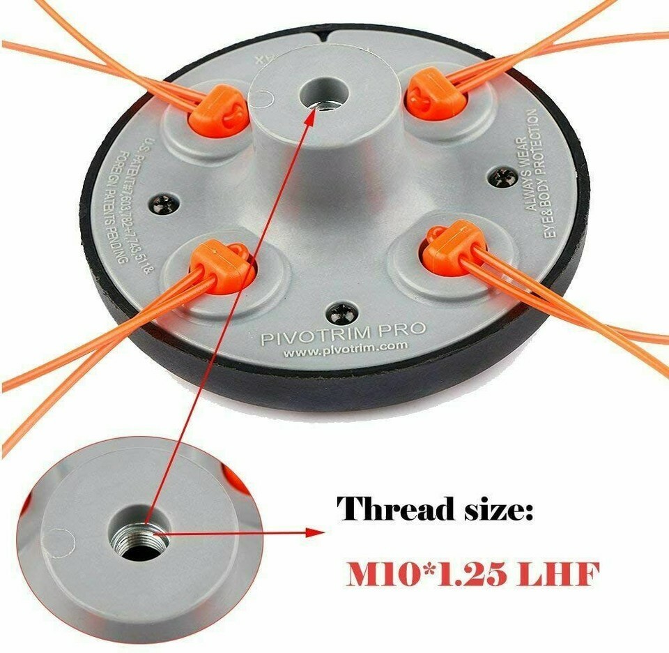 M10 x 1.25 LH String Trimmer Head for Brush Cutter Weed Eater 2.0mm - 2.4mm Line Item image 2