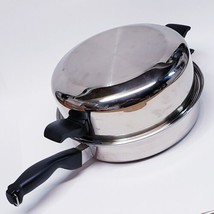 CUTCO 11.5&quot; Skillet Deep Frying Pan + High Domed Cover Lid-5-Ply Aluminum - £127.30 GBP
