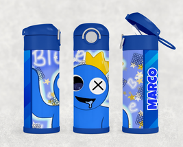 Personalized Rainbow Friends Blue12oz Kids Stainless Steel Water Bottle - $22.00