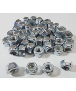 x50 LOCKNUT 10-24 HEX NYLOCK NYLON INSERT ZINC PLATED STEEL NUT EXPEDITE... - $5.99