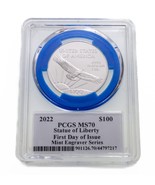 2022 P$100 Platinum Statue of Liberty FDOI Mint Engraver Series PCGS MS70 - $1,979.99