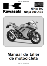 KAWASAKI MOTORCYCLE NINJA 300 ABS MANUAL DE TALLER DE MOTOCICLETA 2013 F... - £62.93 GBP