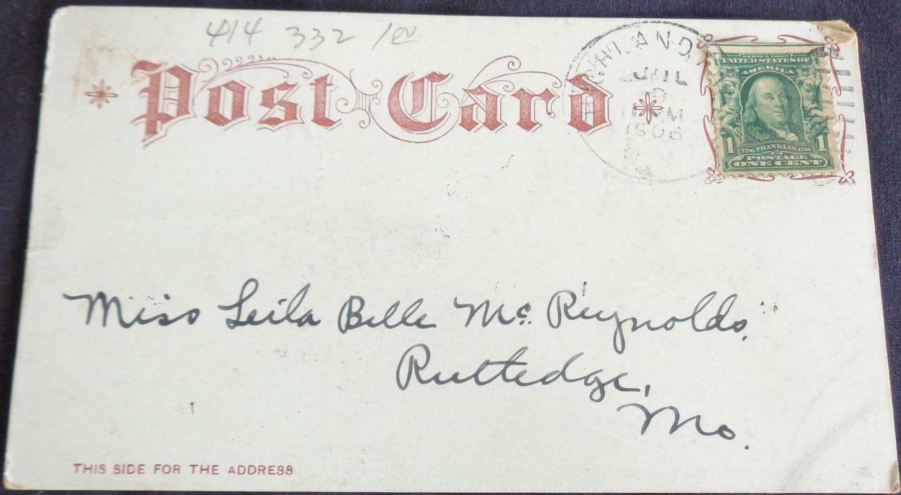 Antique Hand Colored Postcard – On Dress Parade, West Point, N.Y. – POSTED –1906 Item image 3