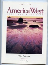 America West Airlines Magazine April 1990 Wild California - £10.11 GBP