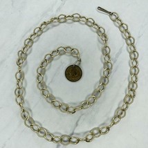 Gold Tone George Washington Coin Chain Link Belt OS One Size - £12.50 GBP