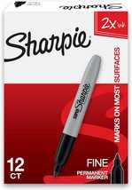 Black, Fine Point, 12 Count, Sharpie Super Permanent Markers. - £31.90 GBP