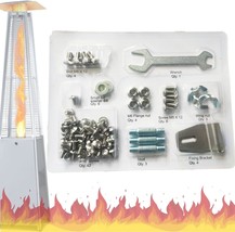 Patio Heater Replacement Hardware Set For Sq.Are Glass Tube, Bolt And Nut - £23.55 GBP